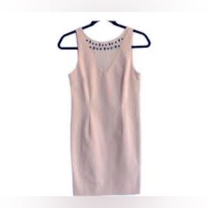 PHILOSOPHY: PINK  DRESS WITH BLACK BEADING SIZE M